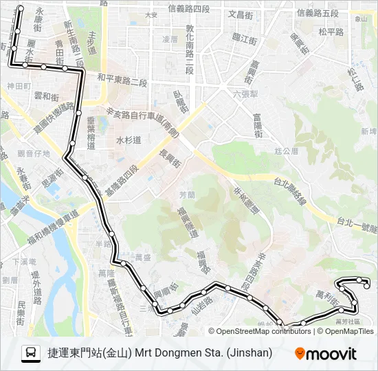 0南 Bus Line Map