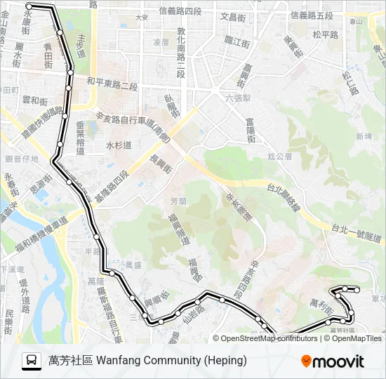 0南 Bus Line Map