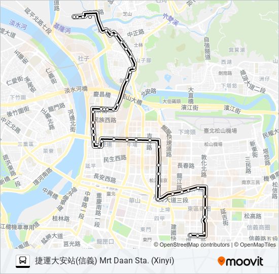 41 bus Line Map