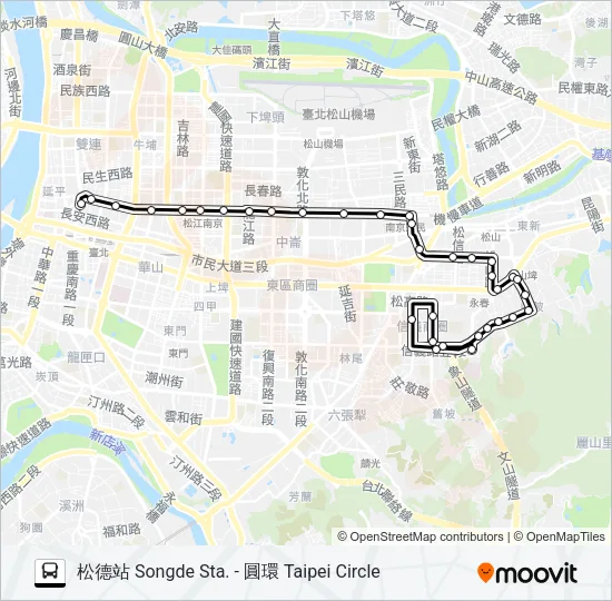 46 Bus Line Map