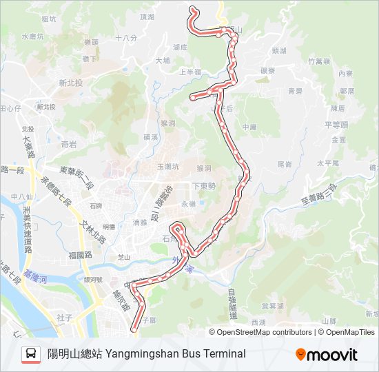 紅5 bus Line Map