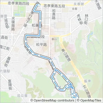 藍5 Bus Line Map
