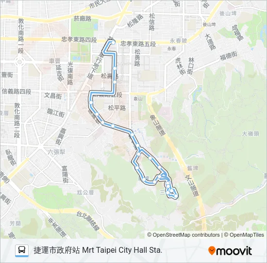 藍5 Bus Line Map