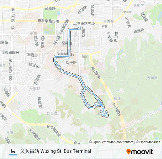 藍5 Bus Line Map