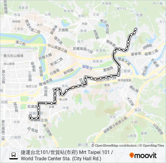 281 bus Line Map