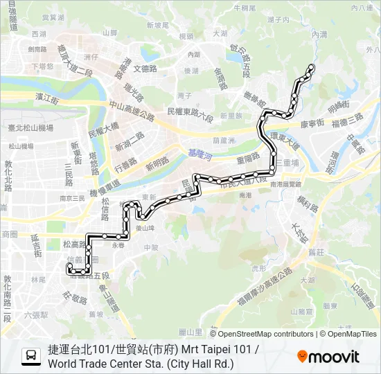 281 Bus Line Map