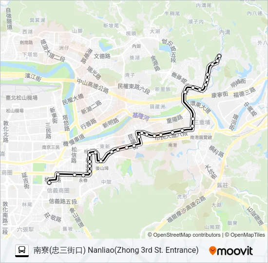 281 Bus Line Map