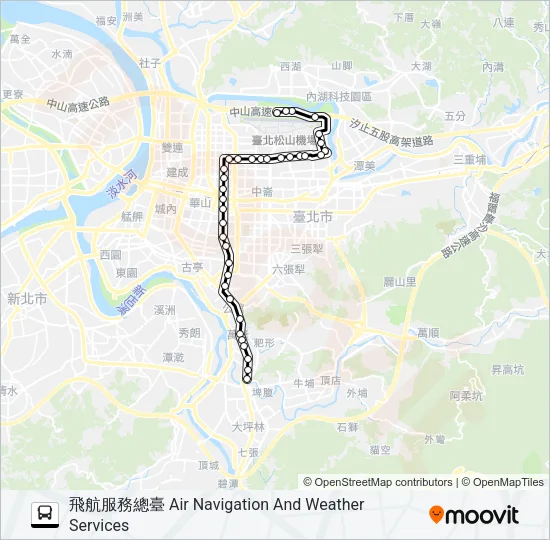 505 Bus Line Map