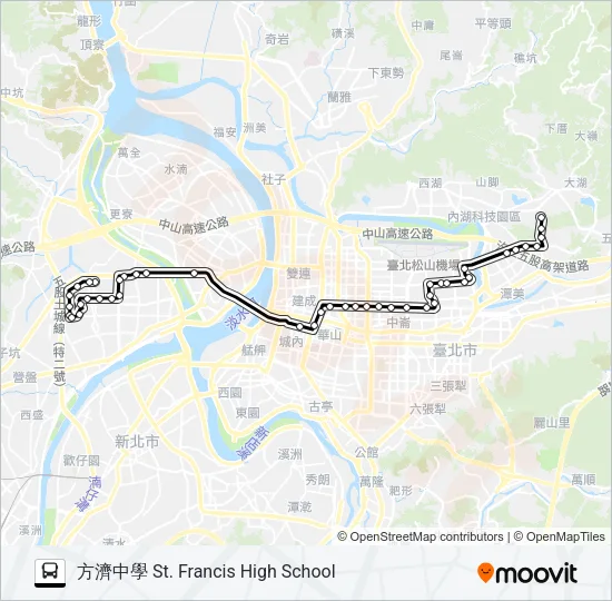 652 Bus Line Map