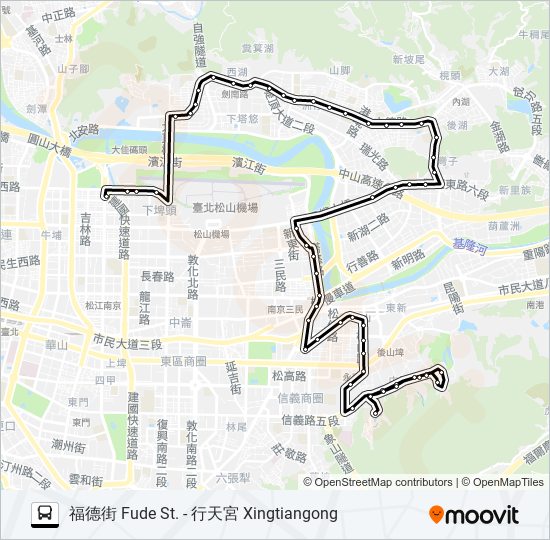 286副 bus Line Map