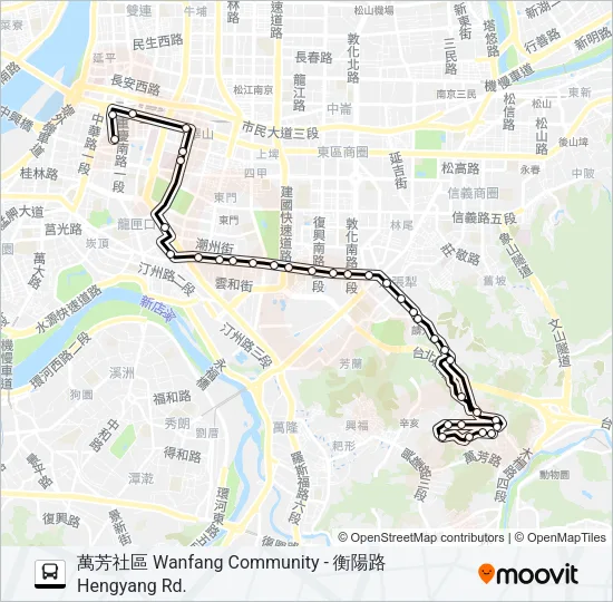 巴士和平幹線的線路圖