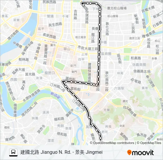 巴士復興幹線的線路圖