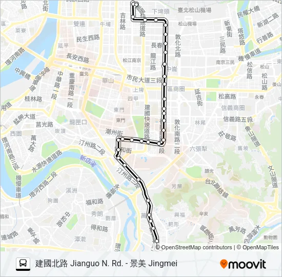 巴士復興幹線的線路圖