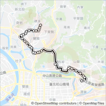 內科13往內科 Bus Line Map