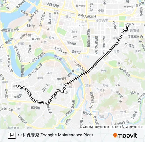 巴士通勤11去程半的線路圖