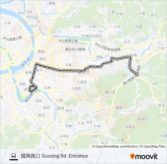 212 bus Line Map