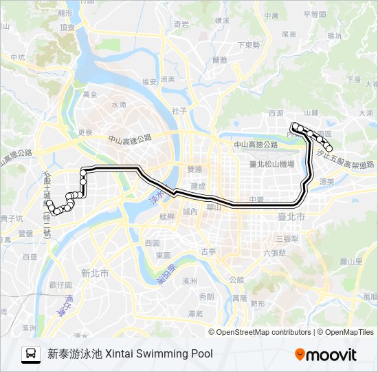 內科11(新莊-內科) bus Line Map