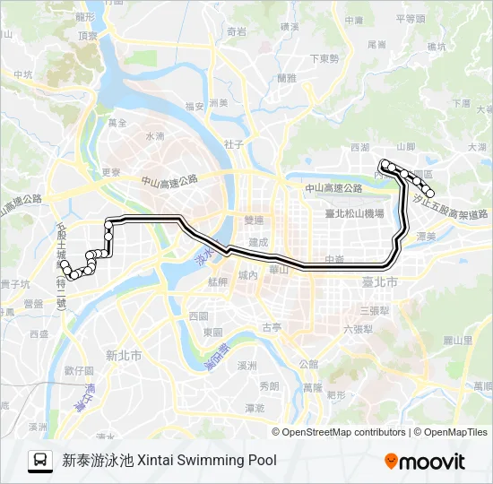 內科11(新莊-內科) Bus Line Map