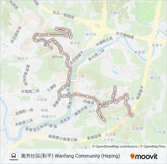 棕5 Bus Line Map