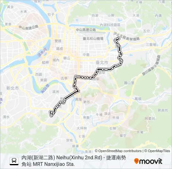巴士207的線路圖