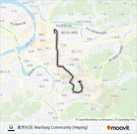 巴士298的線路圖