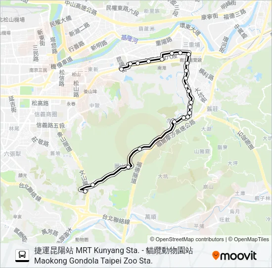 小12 Bus Line Map