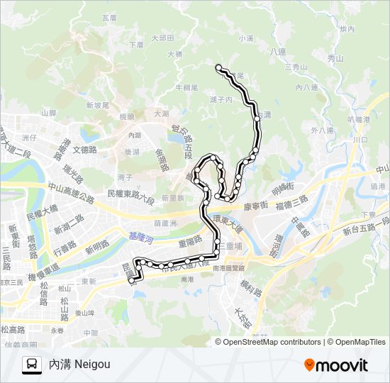 小1區 Bus Line Map