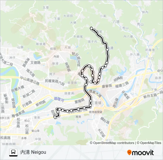 小1區 Bus Line Map
