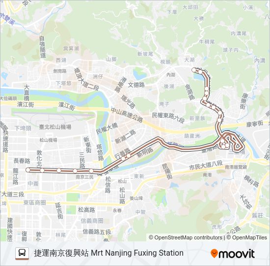 棕10 Bus Line Map