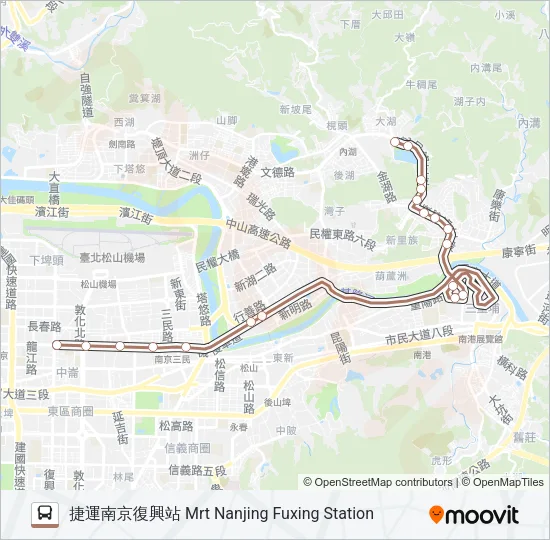 棕10 Bus Line Map