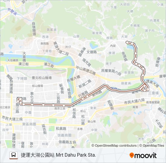 棕10 Bus Line Map