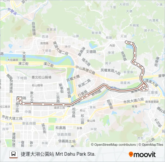 棕10 Bus Line Map