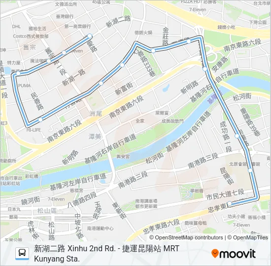 藍50 Bus Line Map