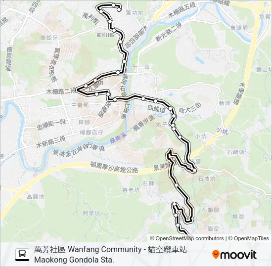 巴士小10區的線路圖
