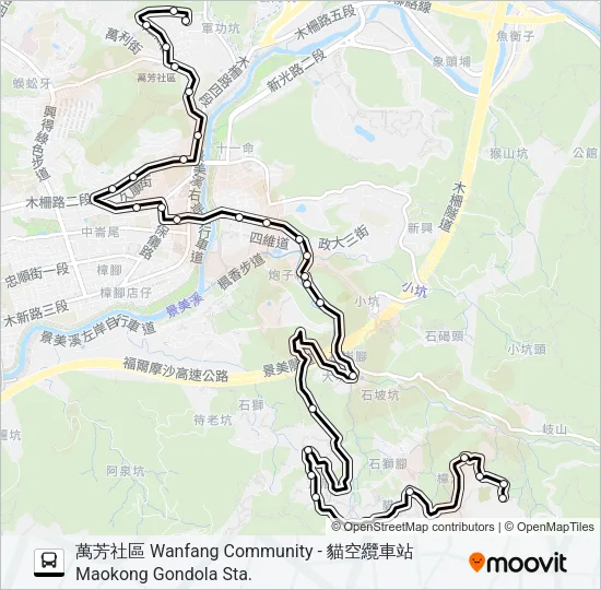 巴士小10區的線路圖