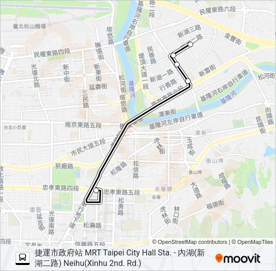 內科5往內科 Bus Line Map