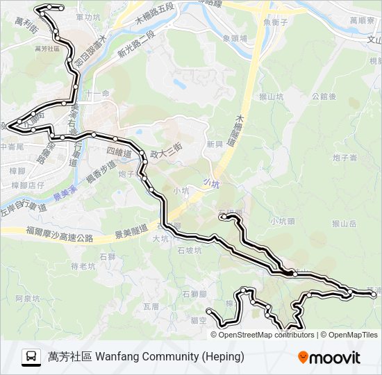 小10經指南宮 Bus Line Map