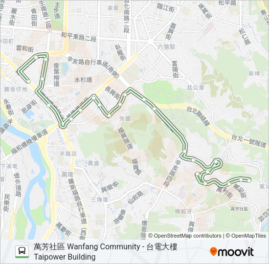 綠11不經公訓正門 Bus Line Map