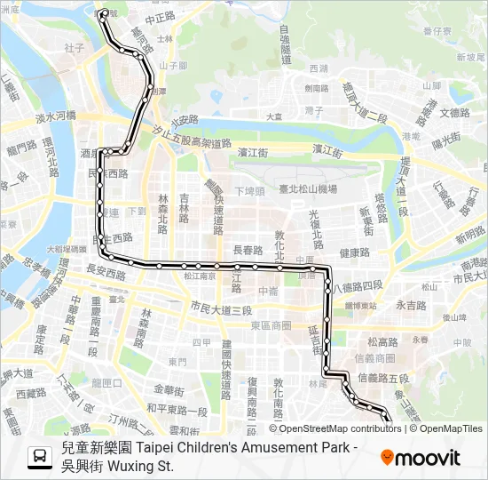 288路線：時刻表，站點和地圖-松仁路 Songren Rd. （更新）