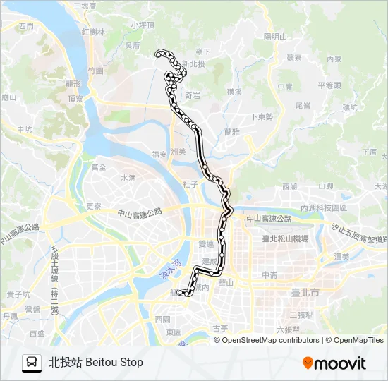 218直 Bus Line Map