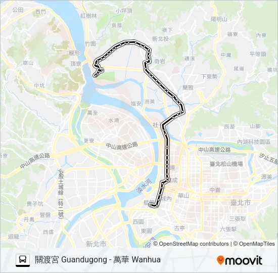 巴士302路的線路圖