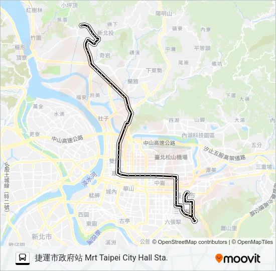 巴士承德幹線的線路圖