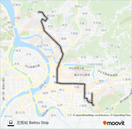 巴士承德幹線的線路圖