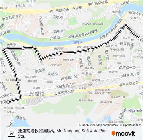 巴士市民小巴15的線路圖