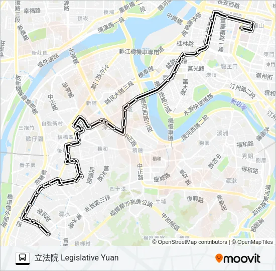 265經明德路 Bus Line Map