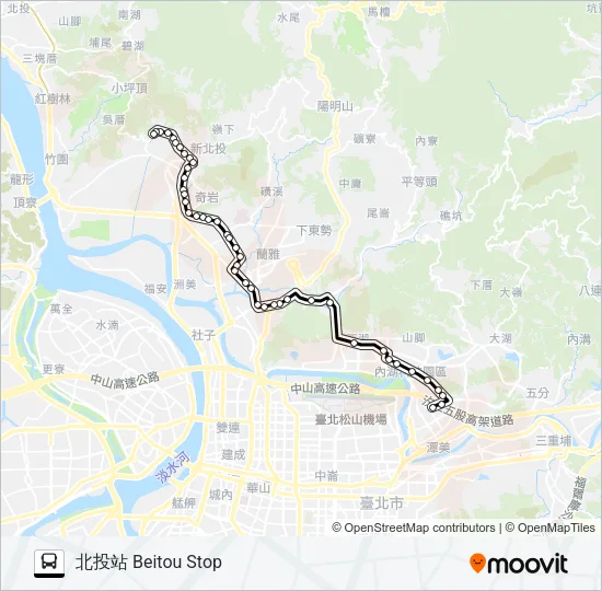 內科16往內科 Bus Line Map