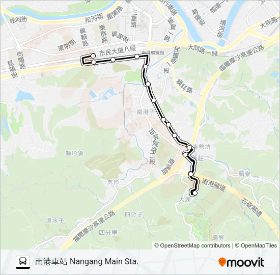 市民小巴6大南 Bus Line Map