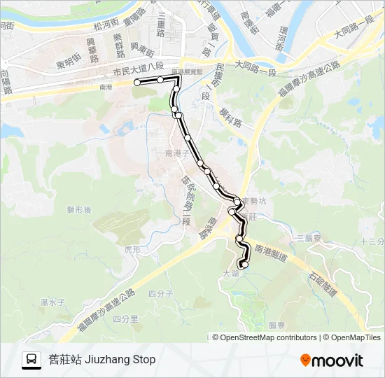 市民小巴6大南 Bus Line Map
