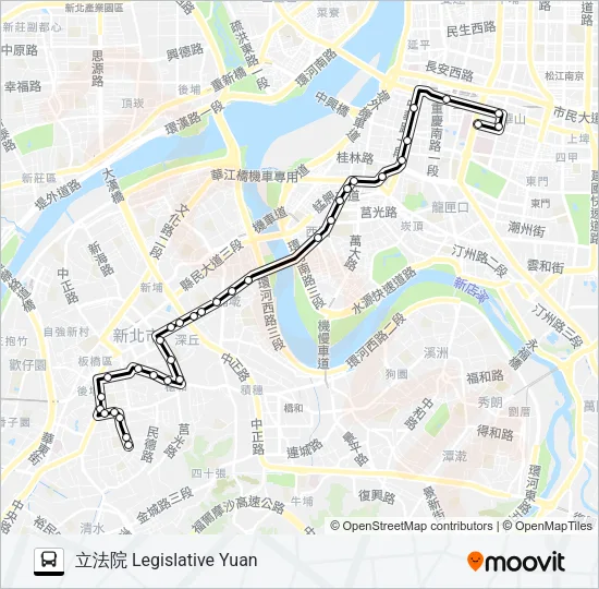265區(大南) Bus Line Map