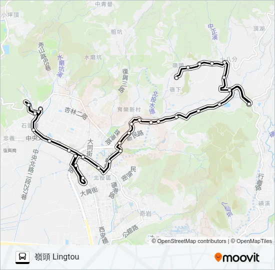 小7經嶺腳珠海路 Bus Line Map